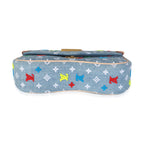 Louis Vuitton Blue Embroidered Monogram Denim New Wave MM
