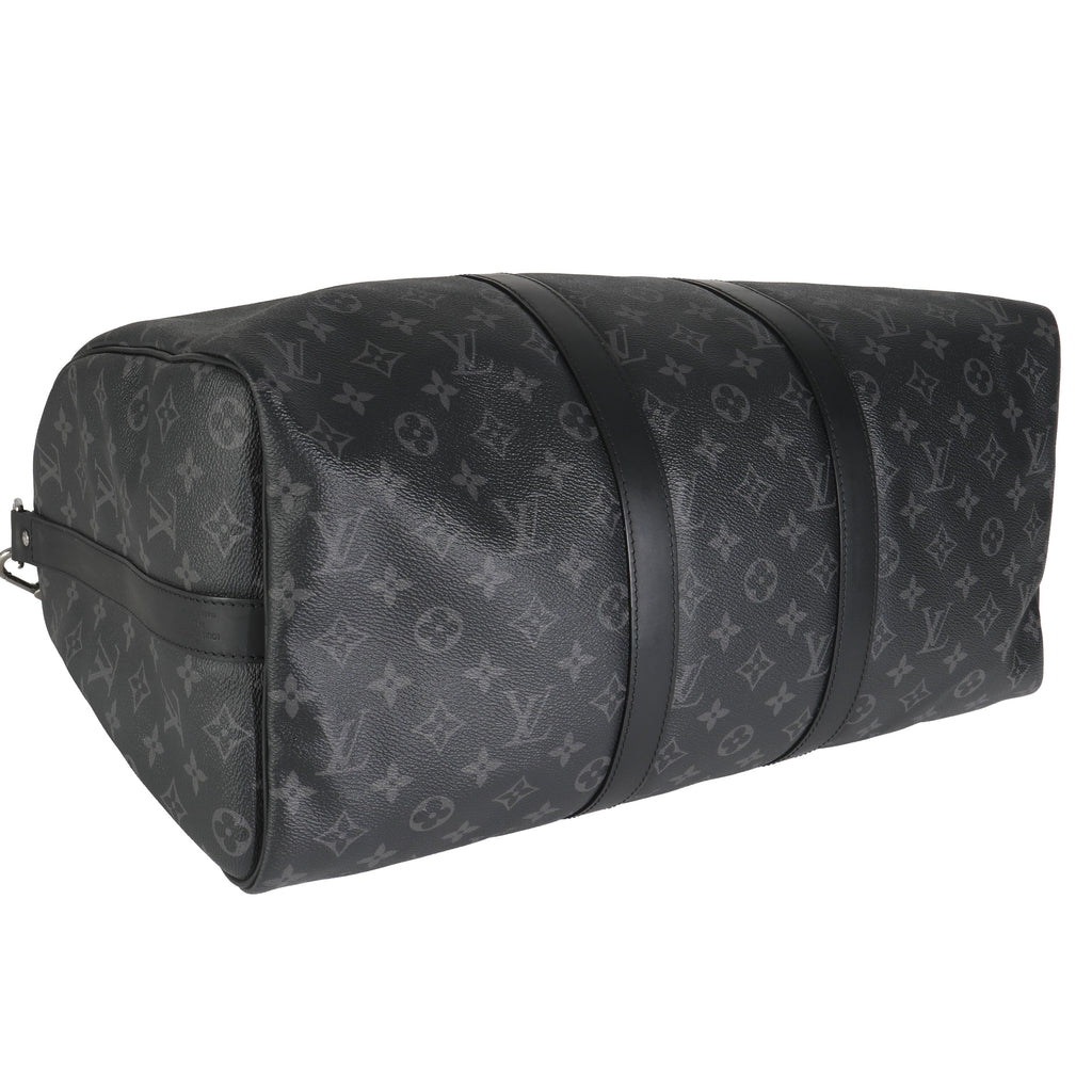 Louis Vuitton Monogram Eclipse Canvas Keepall Bandouliere 45