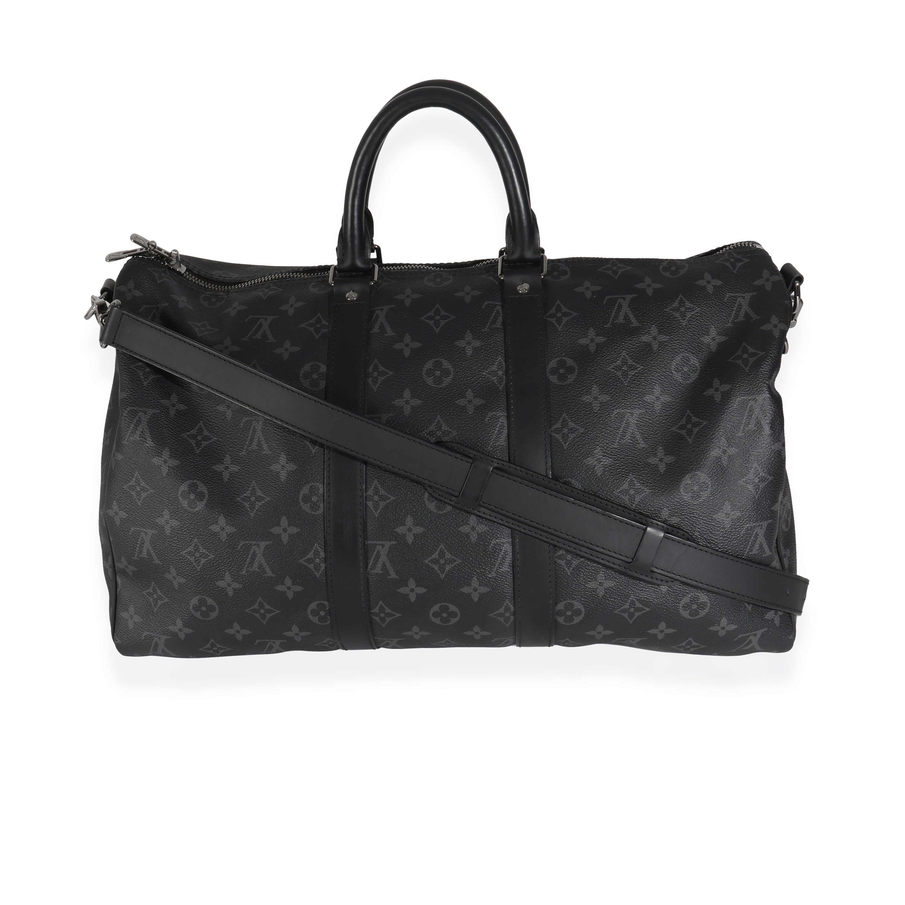 Louis Vuitton Monogram Eclipse Canvas Keepall Bandouliere 45