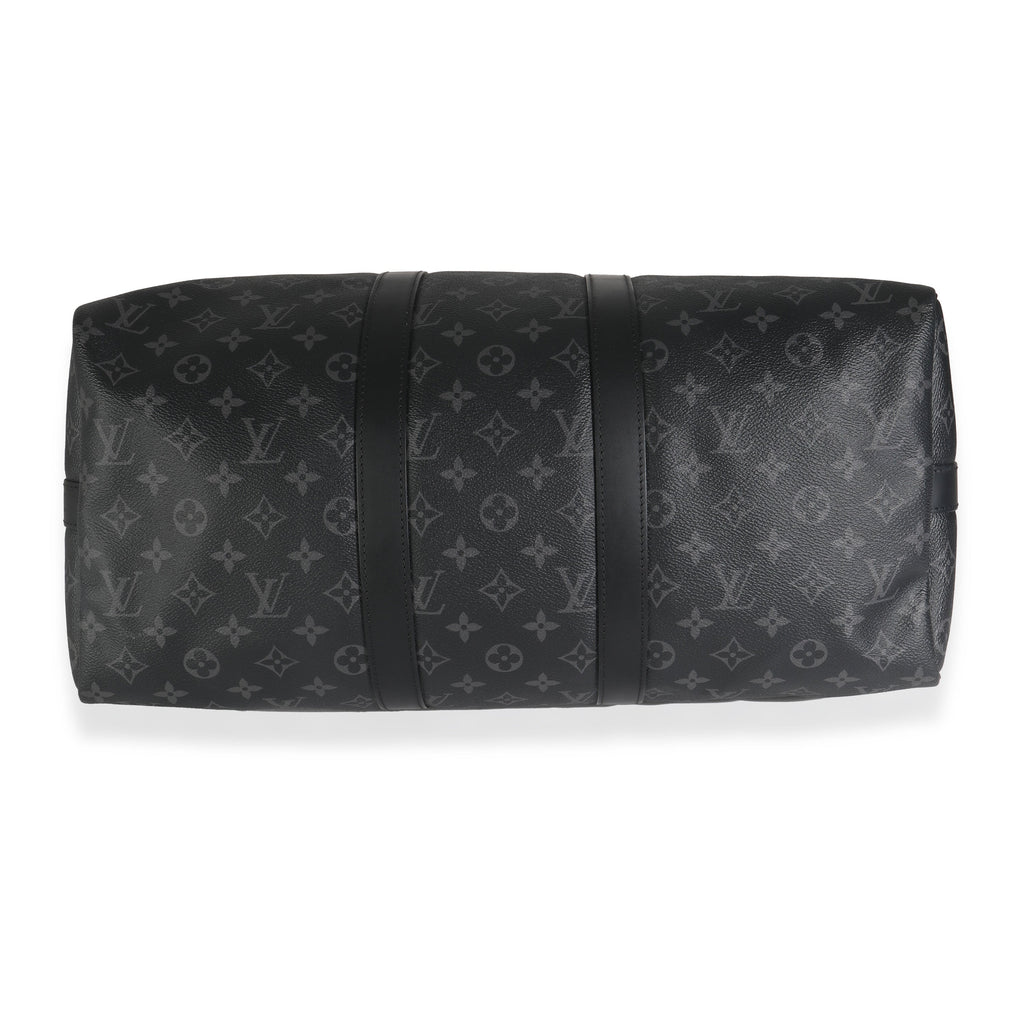 Louis Vuitton Monogram Eclipse Canvas Keepall Bandouliere 45