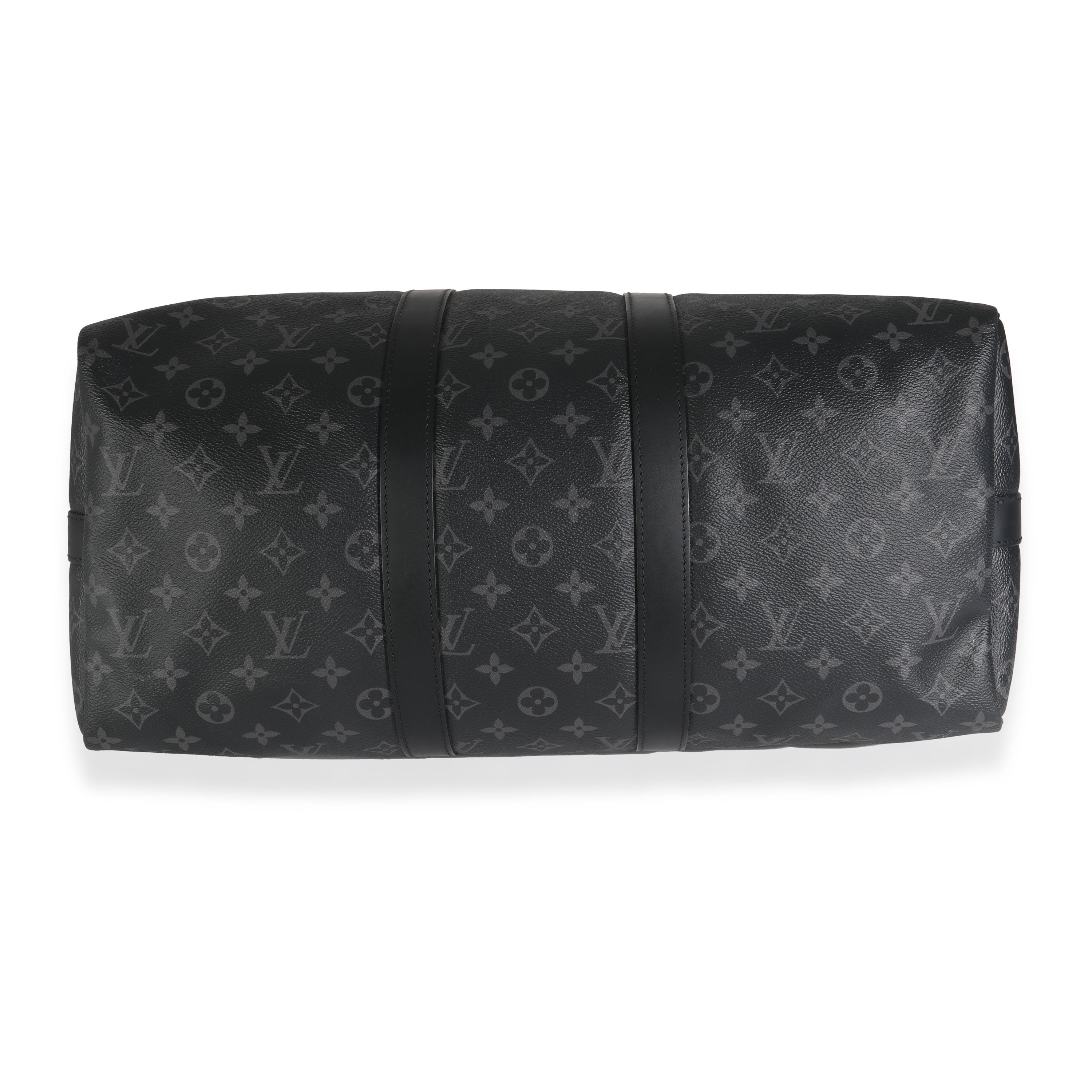 Louis Vuitton Monogram Eclipse Canvas Keepall Bandouliere 45