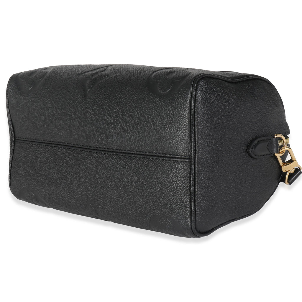 Louis Vuitton Black Monogram Empreinte Speedy Bandouliere 25