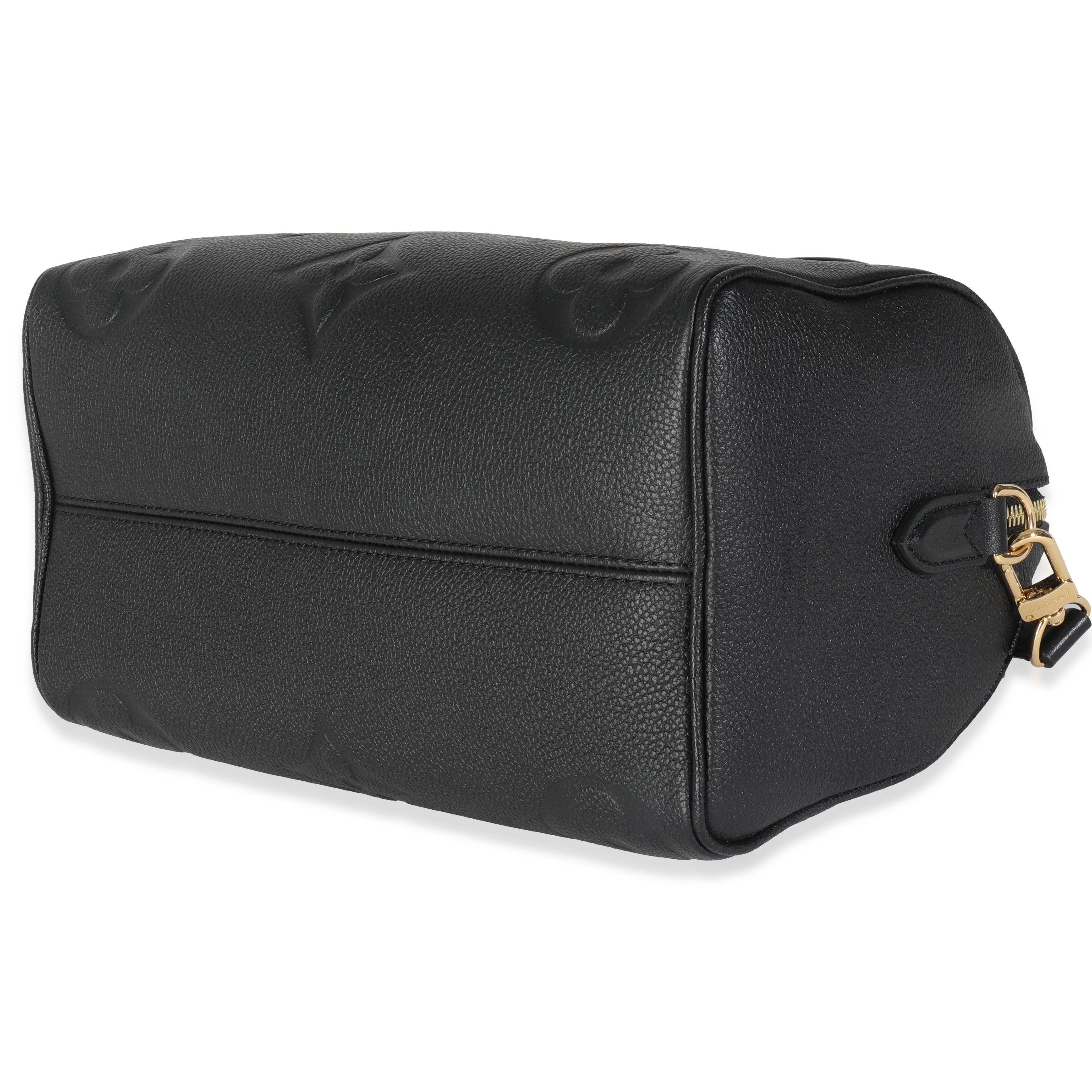 Louis Vuitton Black Monogram Empreinte Speedy Bandouliere 25