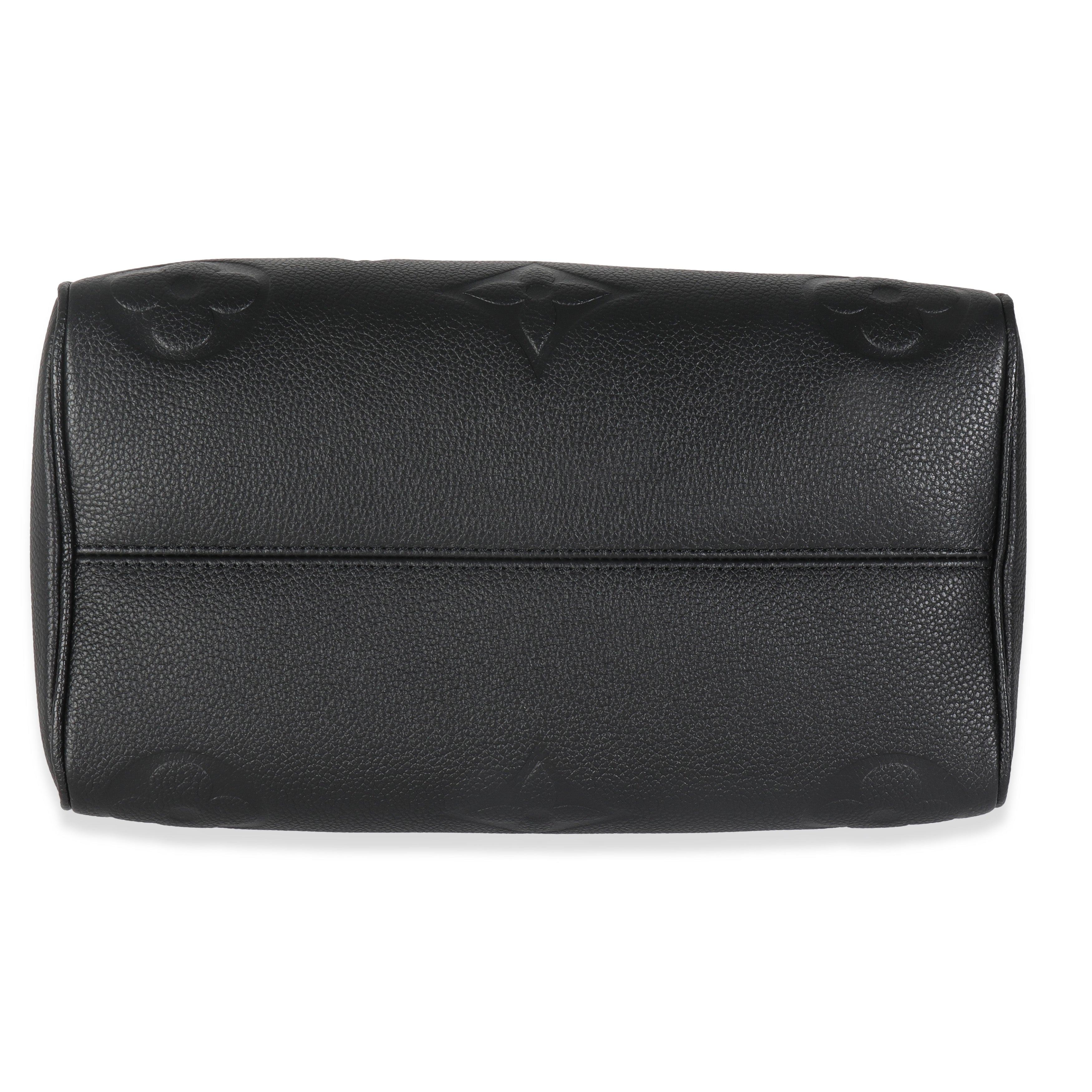 Louis Vuitton Black Monogram Empreinte Speedy Bandouliere 25