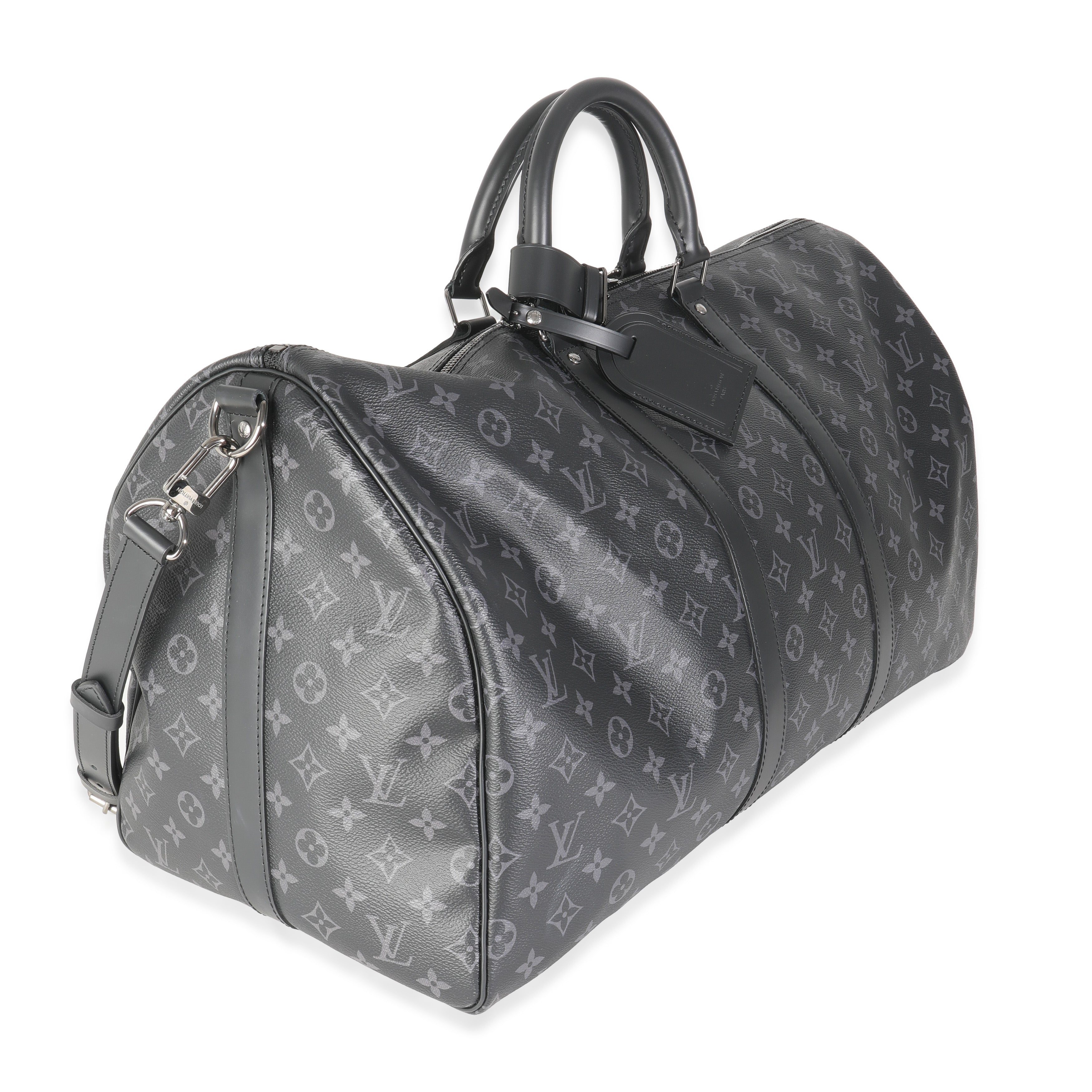 Louis Vuitton Monogram Eclipse Canvas Keepall Bandouliere 55