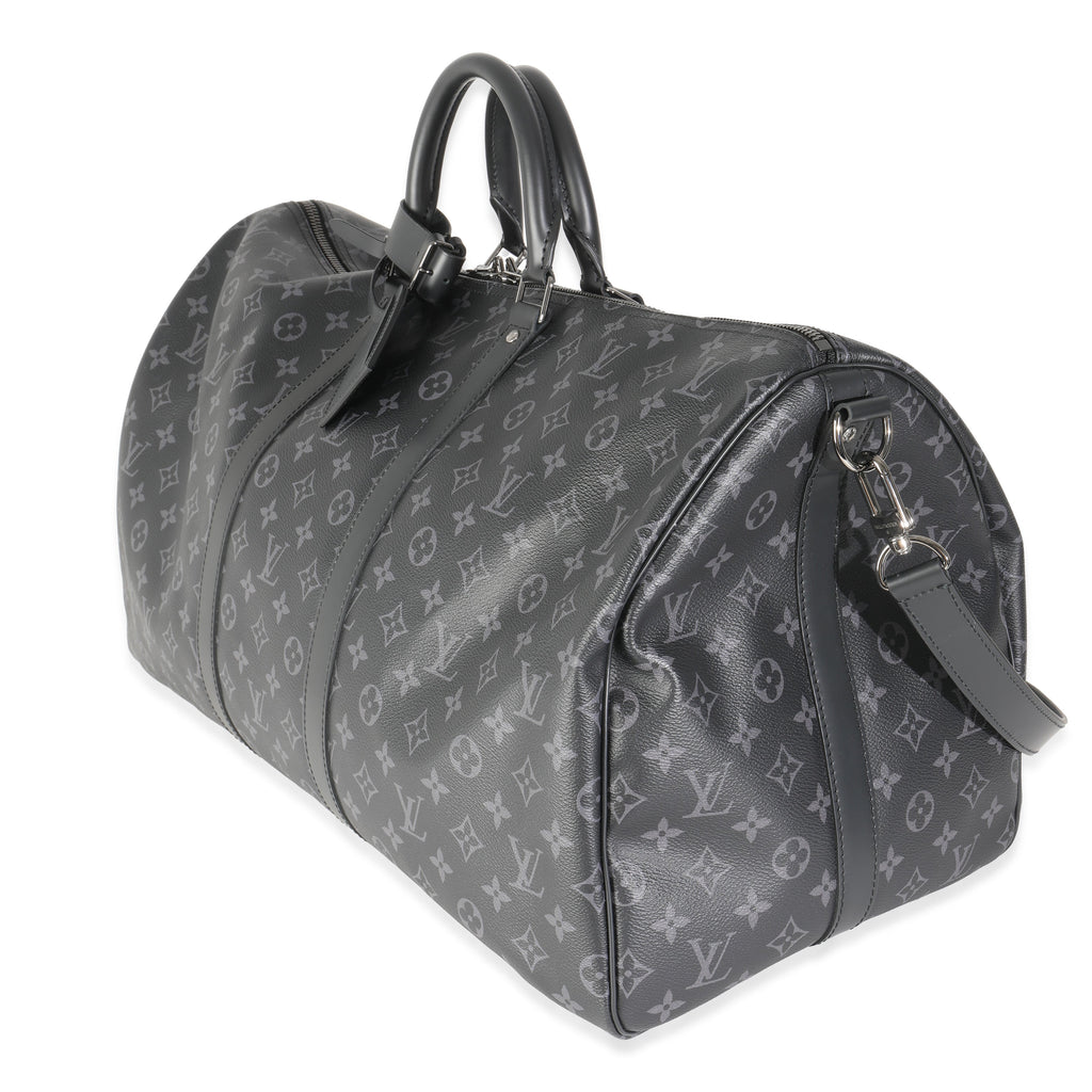 Louis Vuitton Monogram Eclipse Canvas Keepall Bandouliere 55