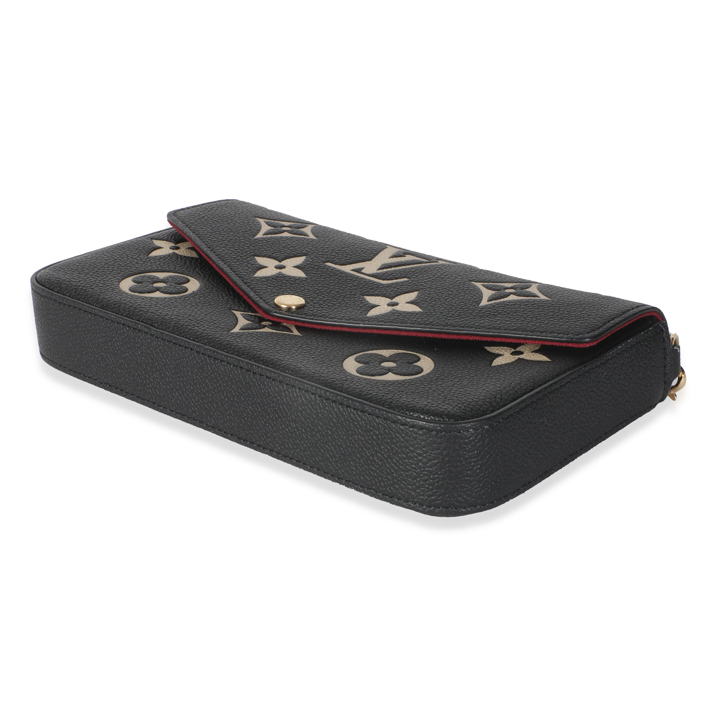 Louis Vuitton Black Beige Empreinte Monogram Giant Felicie Pochette