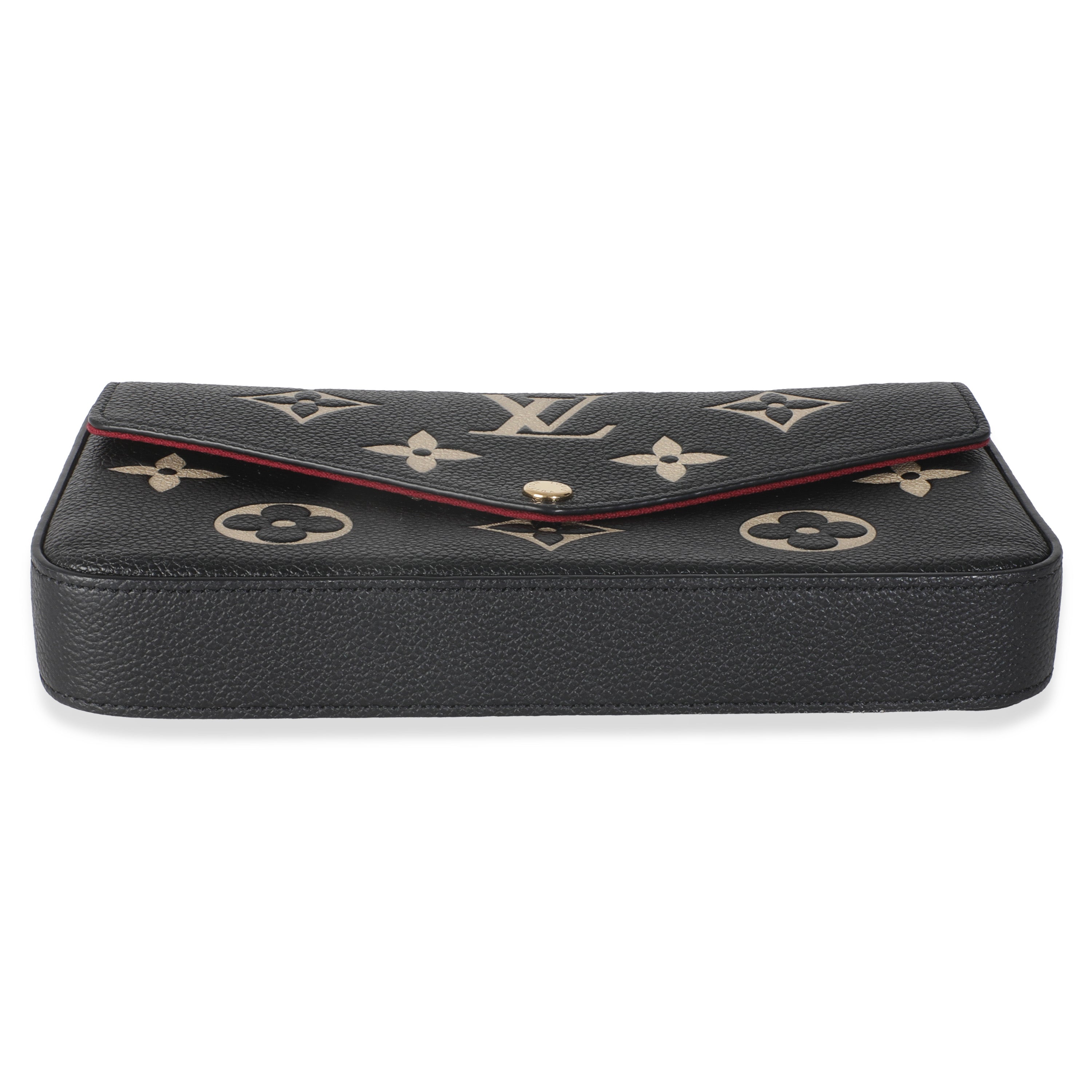 Louis Vuitton Black Beige Empreinte Monogram Giant Felicie Pochette