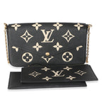 Louis Vuitton Black Beige Empreinte Monogram Giant Felicie Pochette