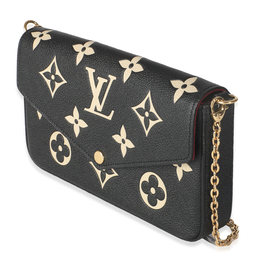 Louis Vuitton Black Beige Empreinte Monogram Giant Felicie Pochette