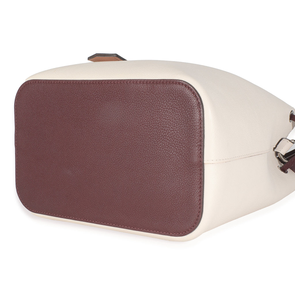 Louis Vuitton Soie Quartz Calla Calfskin Lockme Bucket Bag