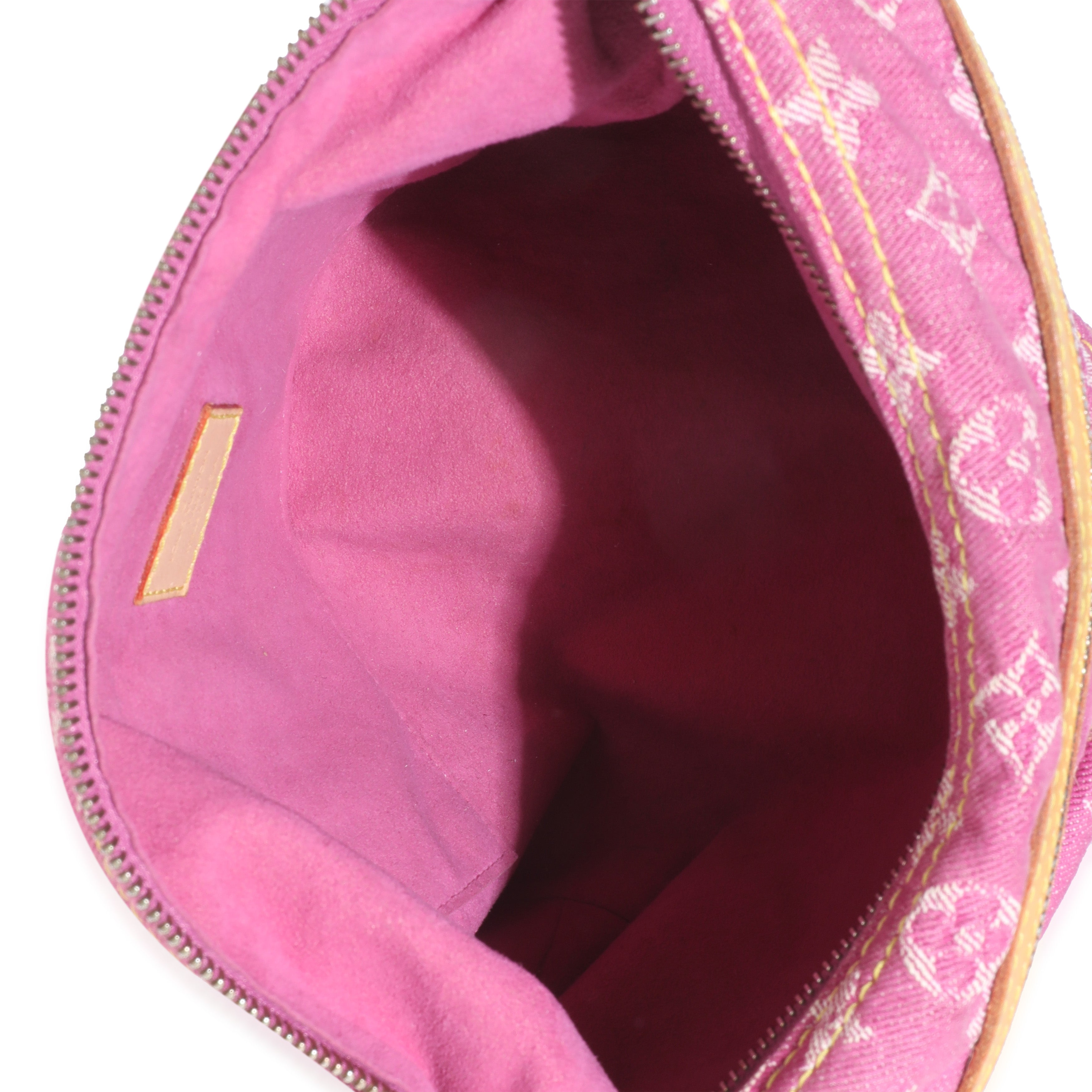 Louis Vuitton Pink Monogram Denim Pleaty Bag