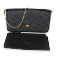 Louis Vuitton Black Monogram Empreinte Felicie Pochette