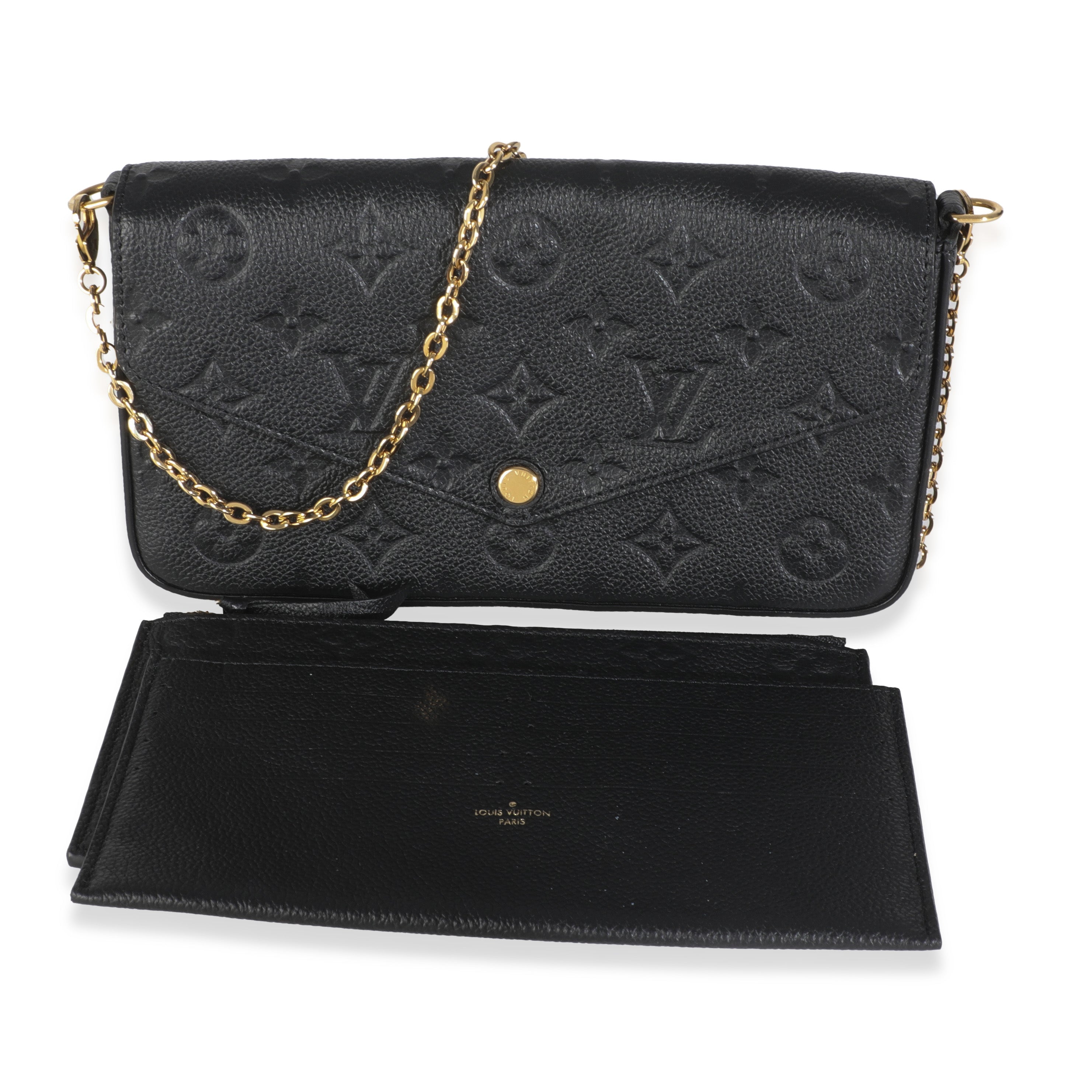 Louis Vuitton Black Monogram Empreinte Felicie Pochette