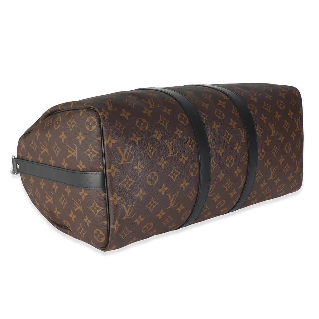 Louis Vuitton Monogram Maccassar Canvas Keepall Bandouliere 45