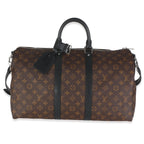 Louis Vuitton Monogram Maccassar Canvas Keepall Bandouliere 45