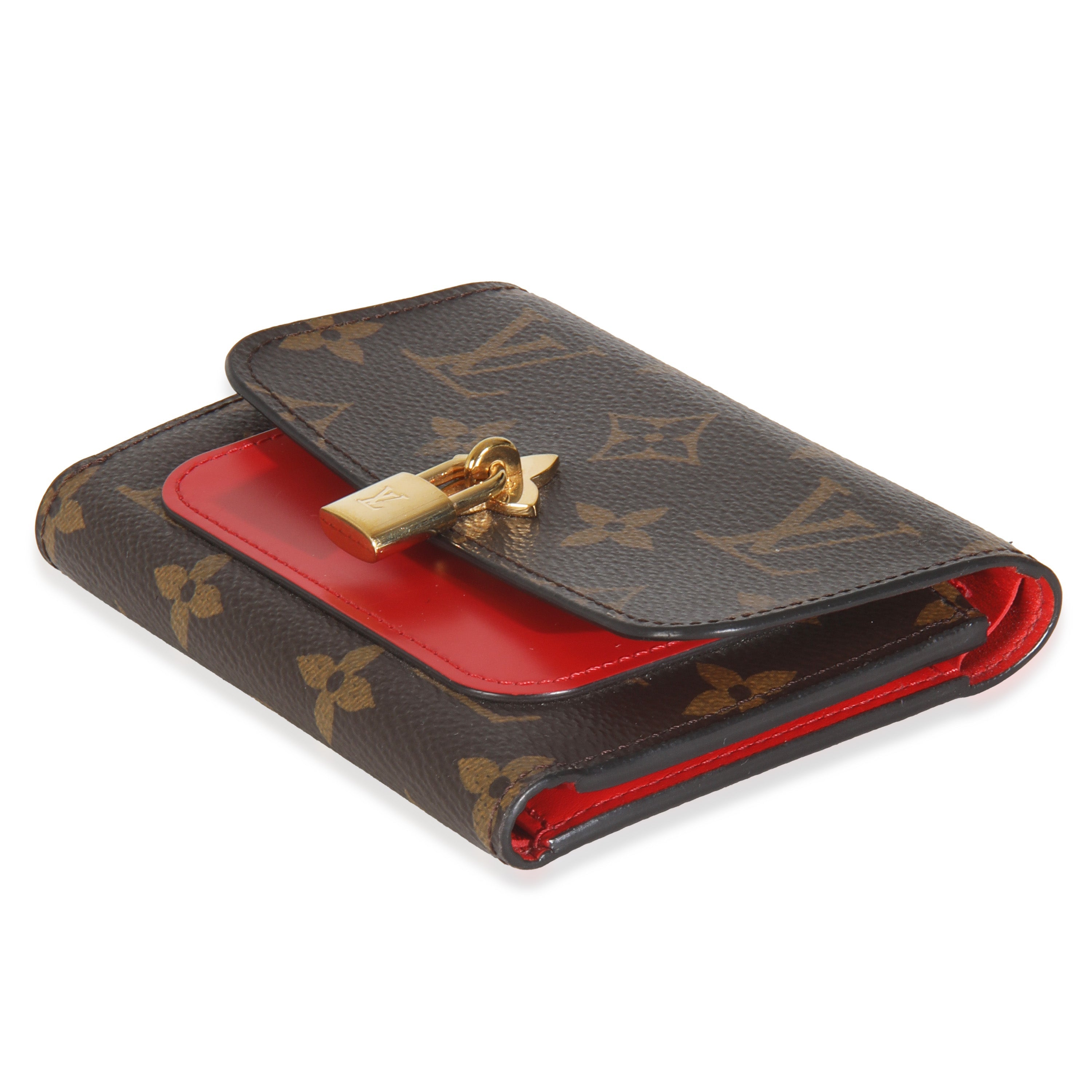 Louis Vuitton Monogram Canvas Flower Lock Compact Wallet
