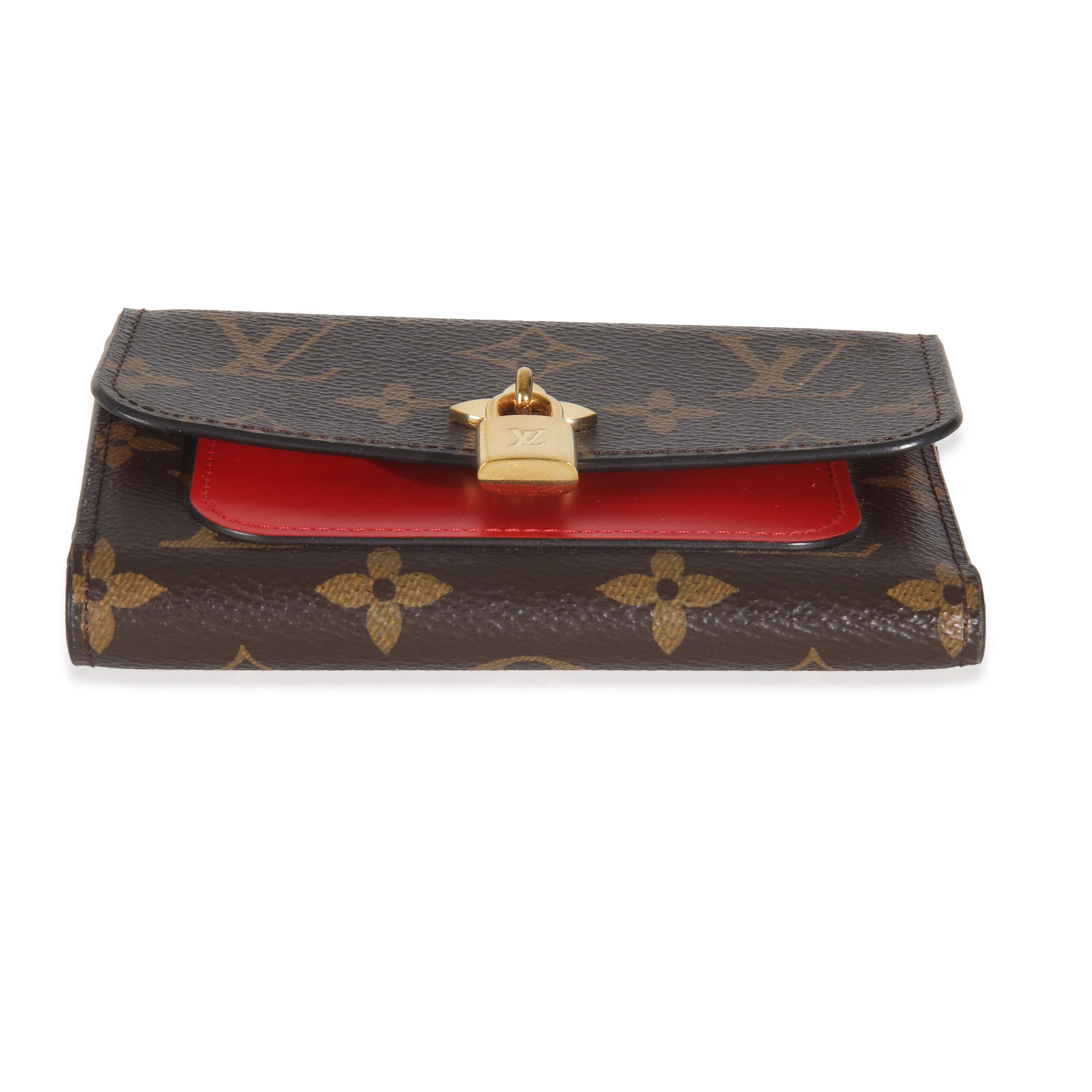 Louis Vuitton Monogram Canvas Flower Lock Compact Wallet