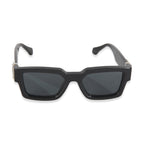 Louis Vuitton Black Acetate LV Match Square Lens Sunglasses