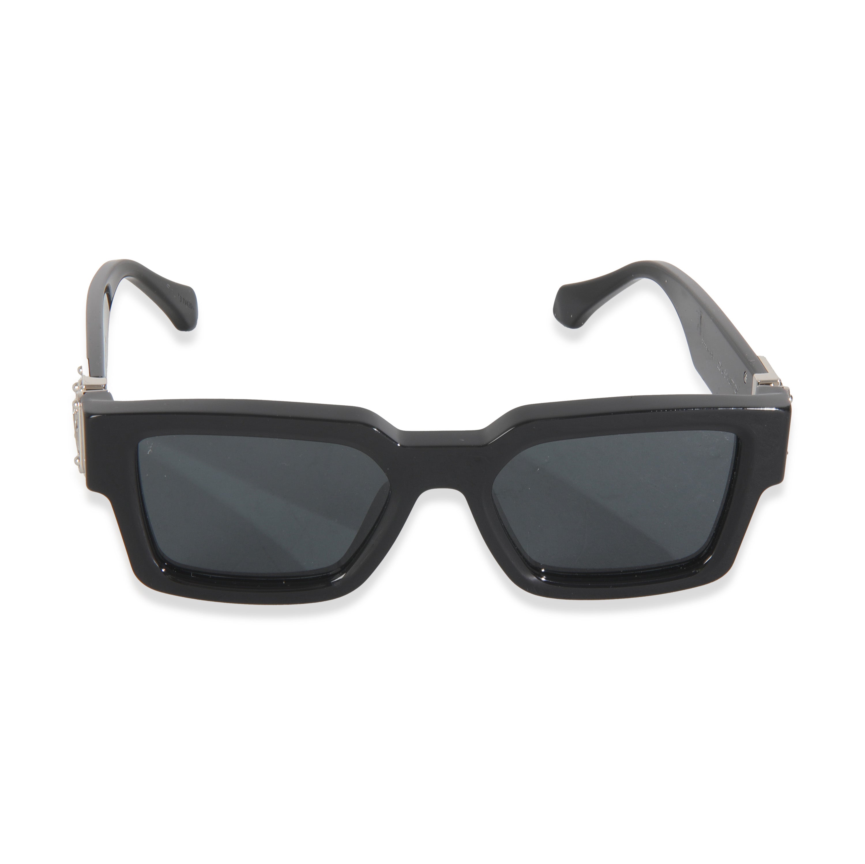 Louis Vuitton Black Acetate LV Match Square Lens Sunglasses