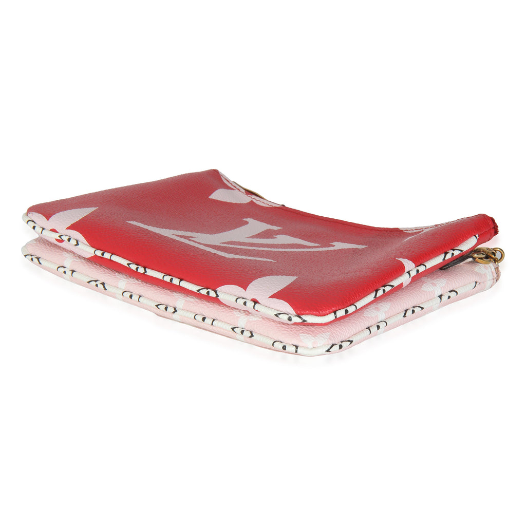 Louis Vuitton Rouge Monogram Giant Canvas Double Zip Pochette