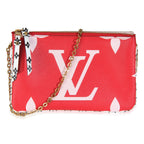 Louis Vuitton Rouge Monogram Giant Canvas Double Zip Pochette