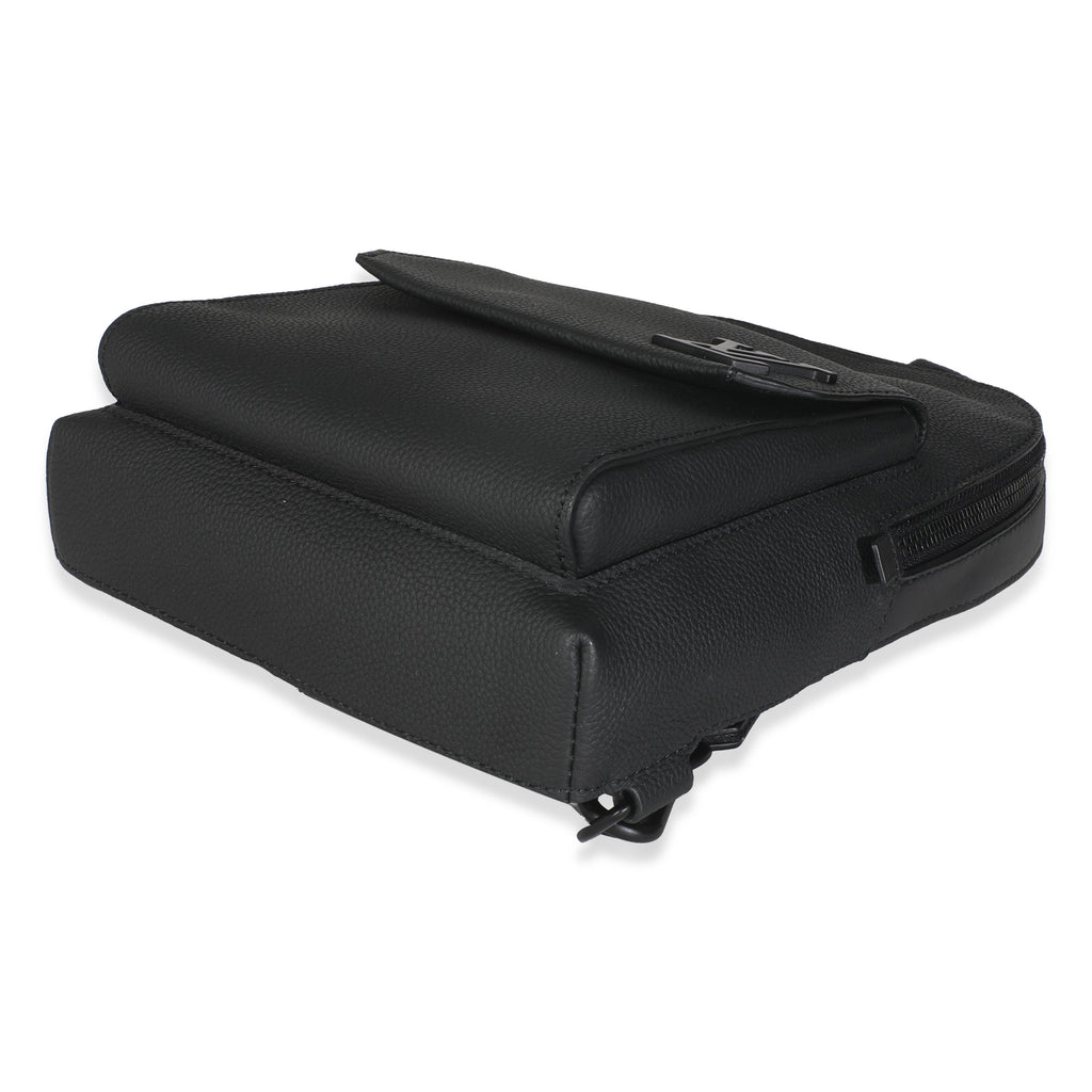 Louis Vuitton Black Grained Cowhide Aerogram Pilot Slingbag