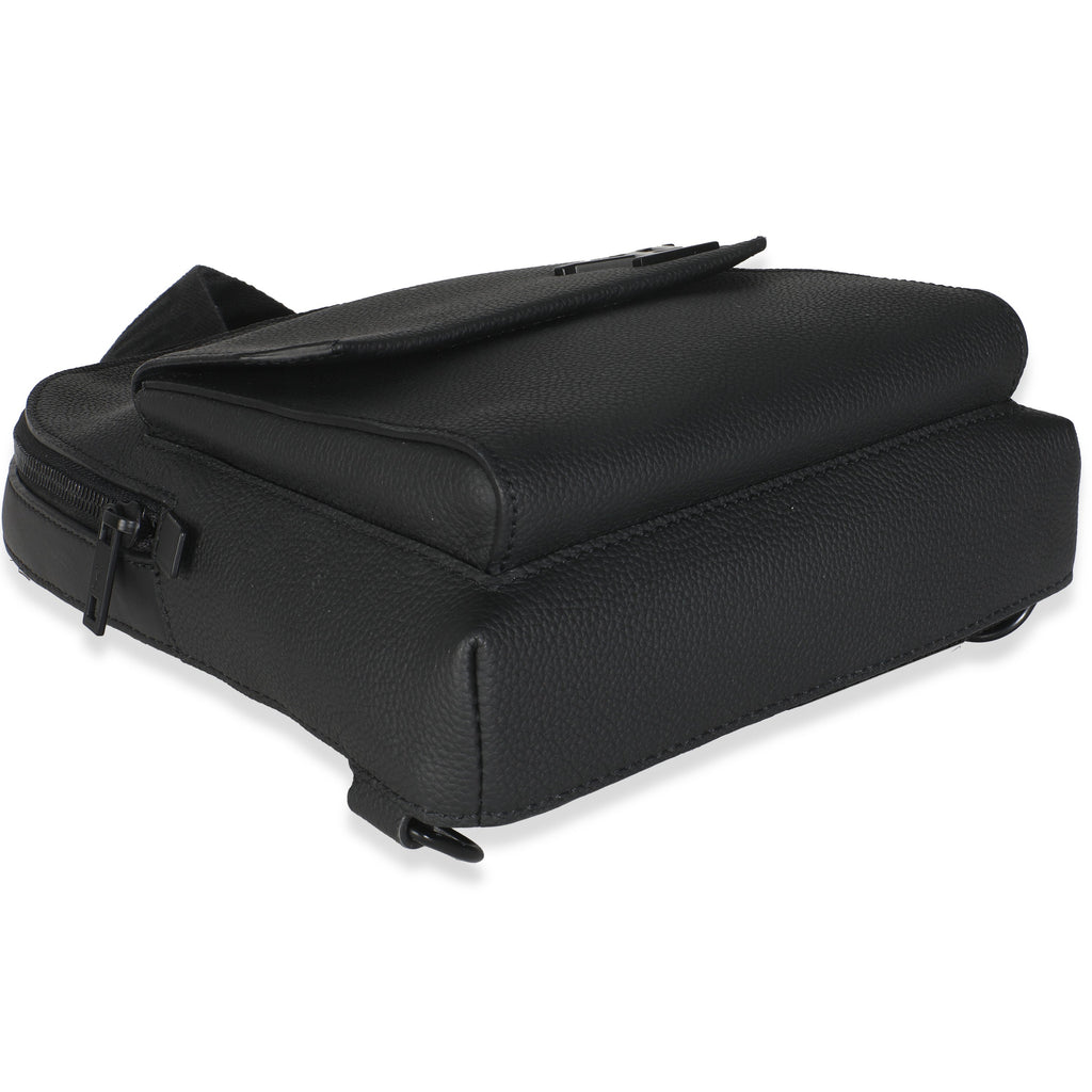 Louis Vuitton Black Grained Cowhide Aerogram Pilot Slingbag