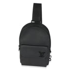 Louis Vuitton Black Grained Cowhide Aerogram Pilot Slingbag
