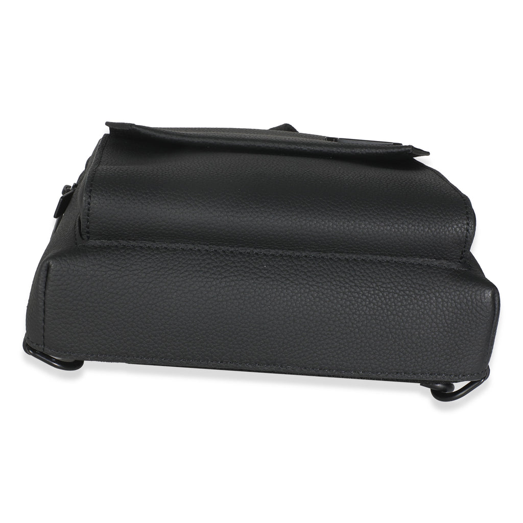 Louis Vuitton Black Grained Cowhide Aerogram Pilot Slingbag