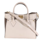 Louis Vuitton Greige Calfskin Monogram On My Side MM