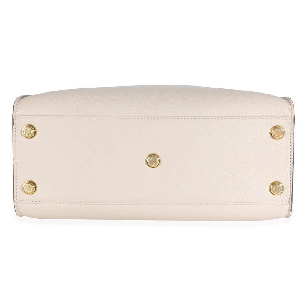 Louis Vuitton Greige Calfskin Monogram On My Side MM
