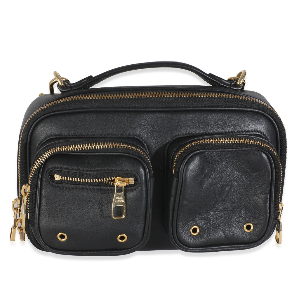 Louis Vuitton Black Monogram Embossed Calfskin Utility Crossbody