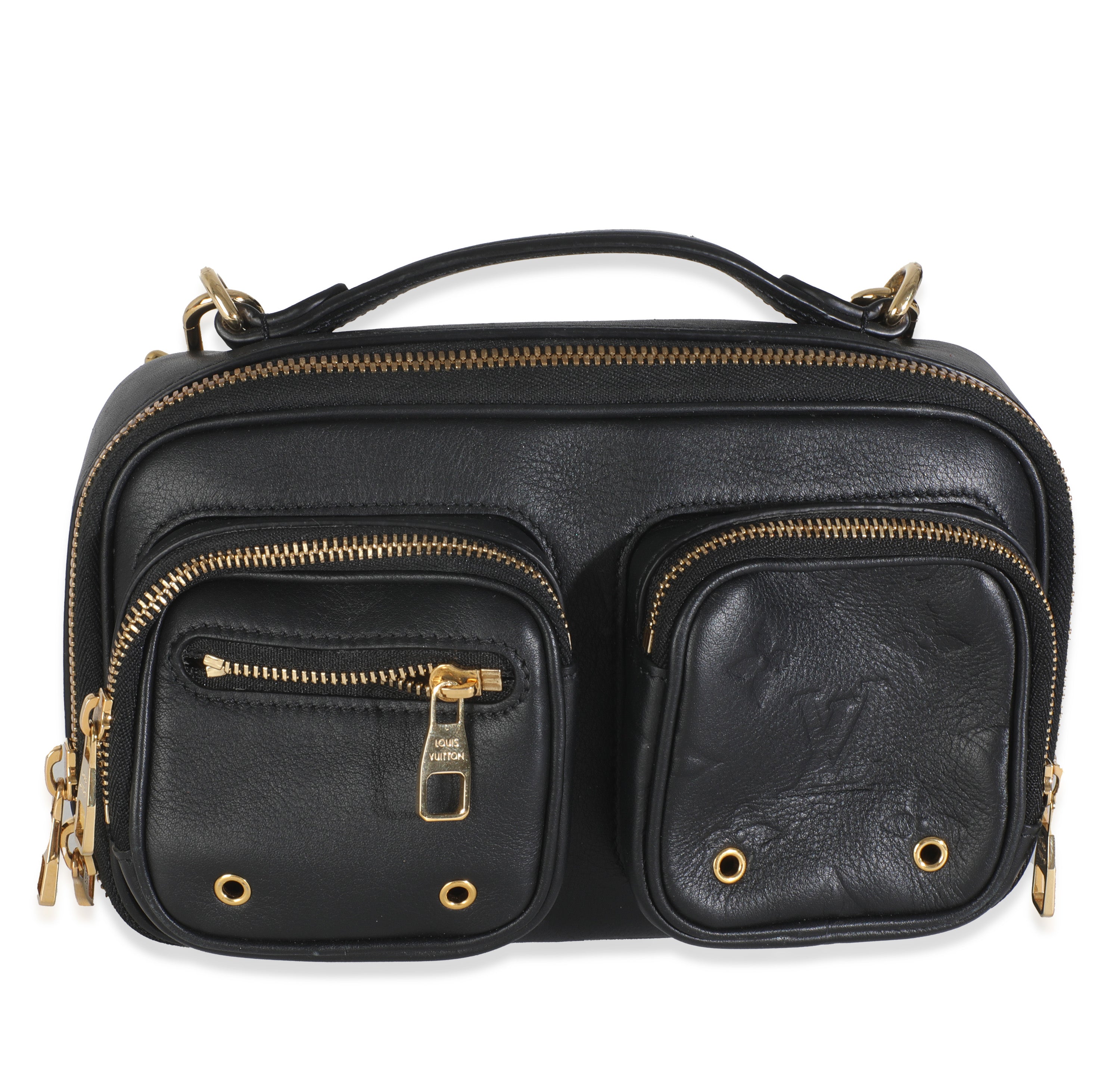Louis Vuitton Black Monogram Embossed Calfskin Utility Crossbody