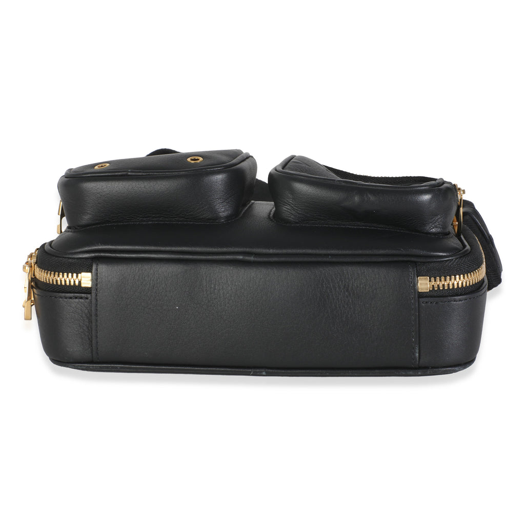 Louis Vuitton Black Monogram Embossed Calfskin Utility Crossbody