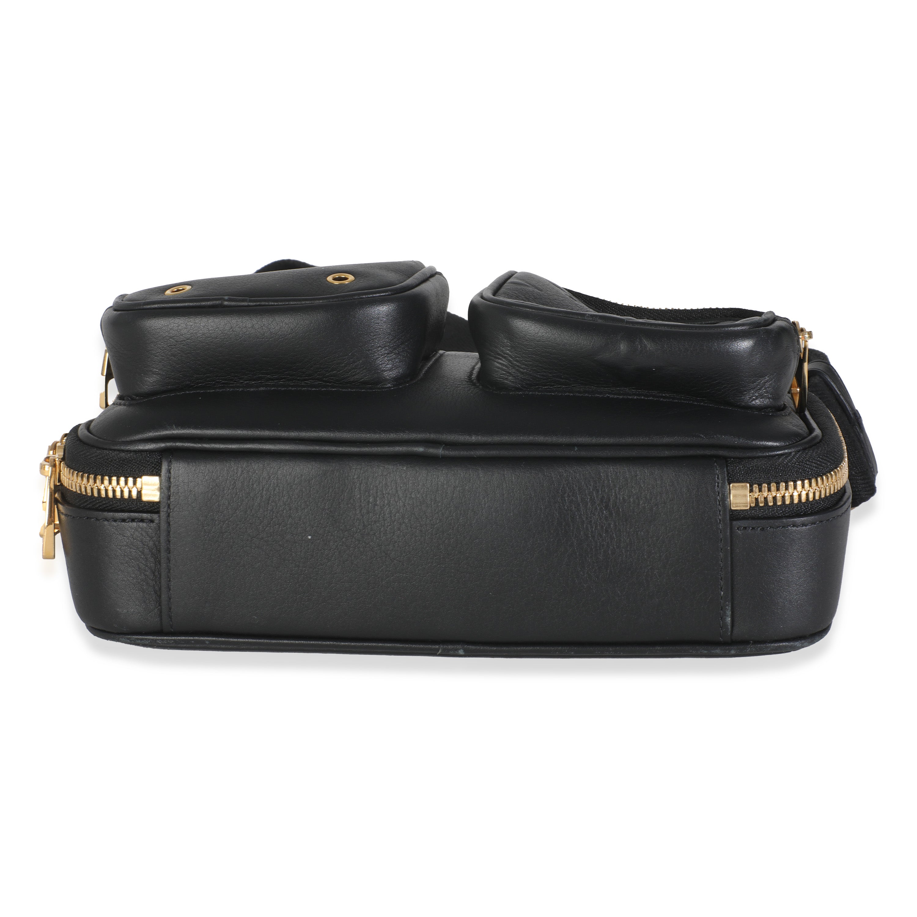 Louis Vuitton Black Monogram Embossed Calfskin Utility Crossbody