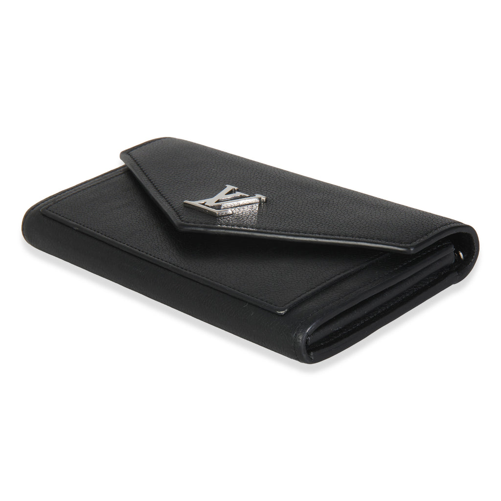 Louis Vuitton Black Soft Calfskin Mylockme Wallet
