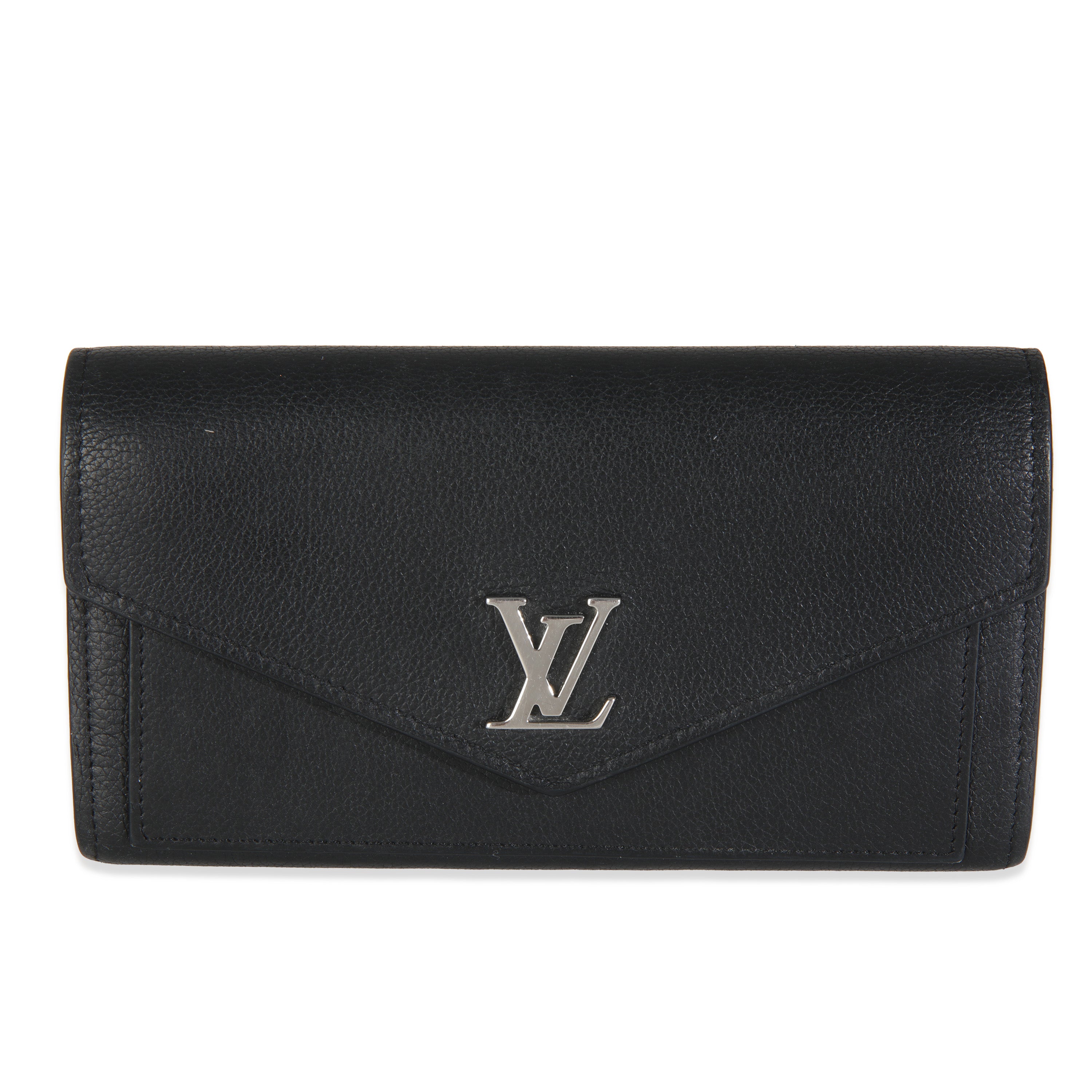 Louis Vuitton Black Soft Calfskin Mylockme Wallet