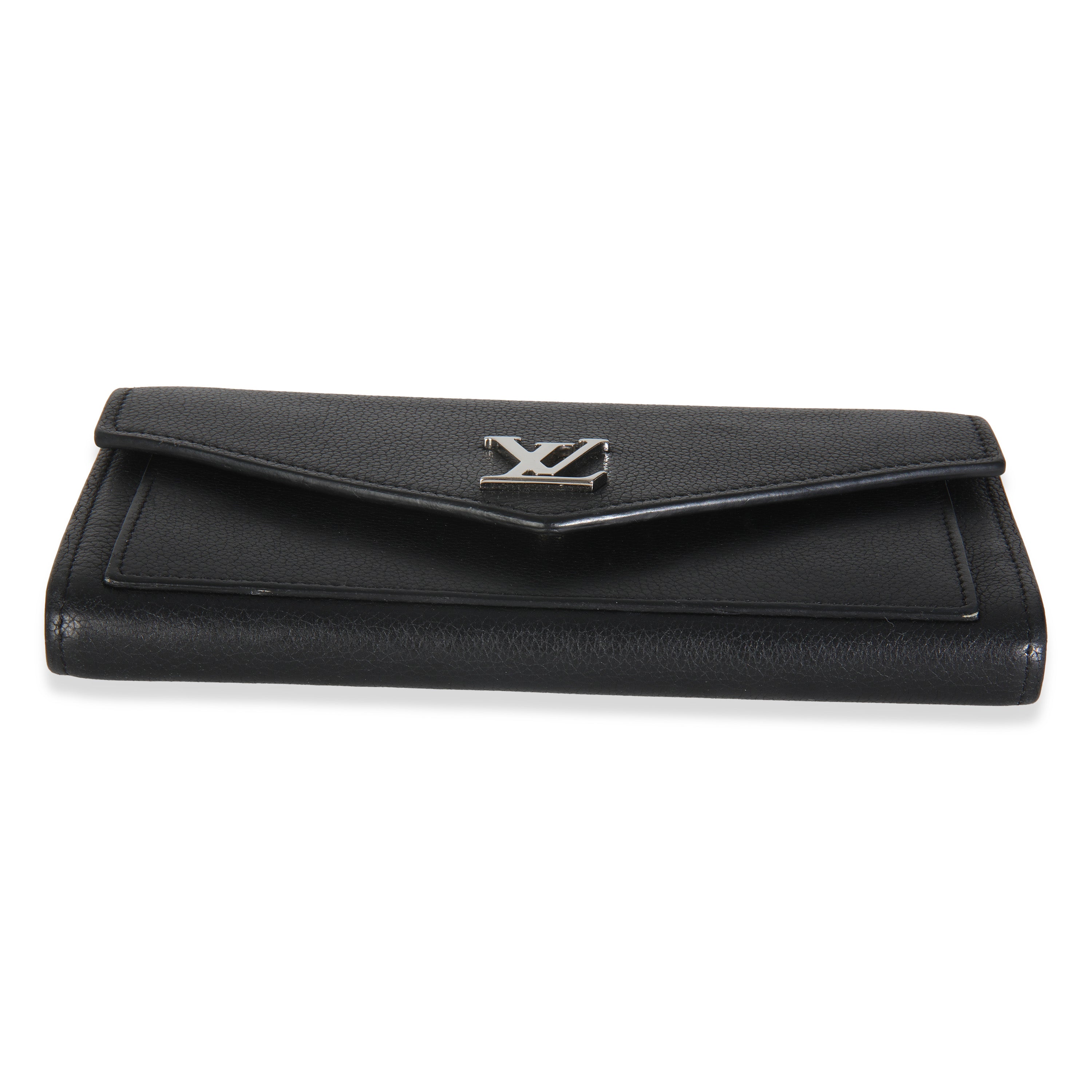Louis Vuitton Black Soft Calfskin Mylockme Wallet