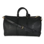 Louis Vuitton Black Monogram Empreinte Giant Keepall Bandouliere 45