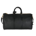 Louis Vuitton Black Monogram Empreinte Giant Keepall Bandouliere 45