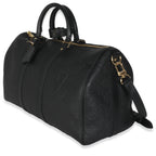 Louis Vuitton Black Monogram Empreinte Giant Keepall Bandouliere 45
