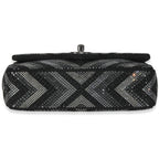 Chanel Black Strass CC Chevron Mini Flap Bag