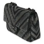 Chanel Black Strass CC Chevron Mini Flap Bag