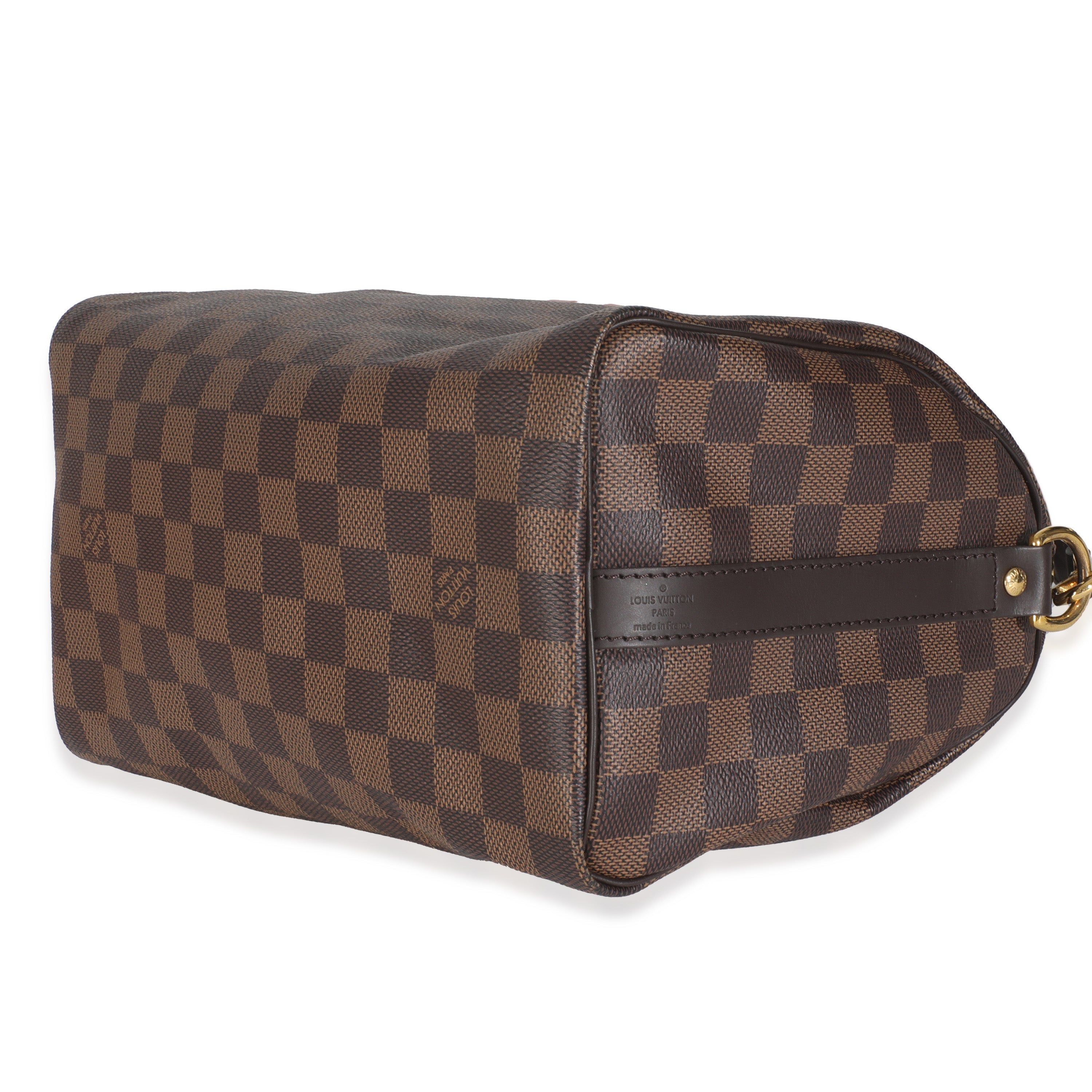 Louis Vuitton Damier Ebene Canvas Braided Speedy Bandouliere 25