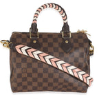 Louis Vuitton Damier Ebene Canvas Braided Speedy Bandouliere 25