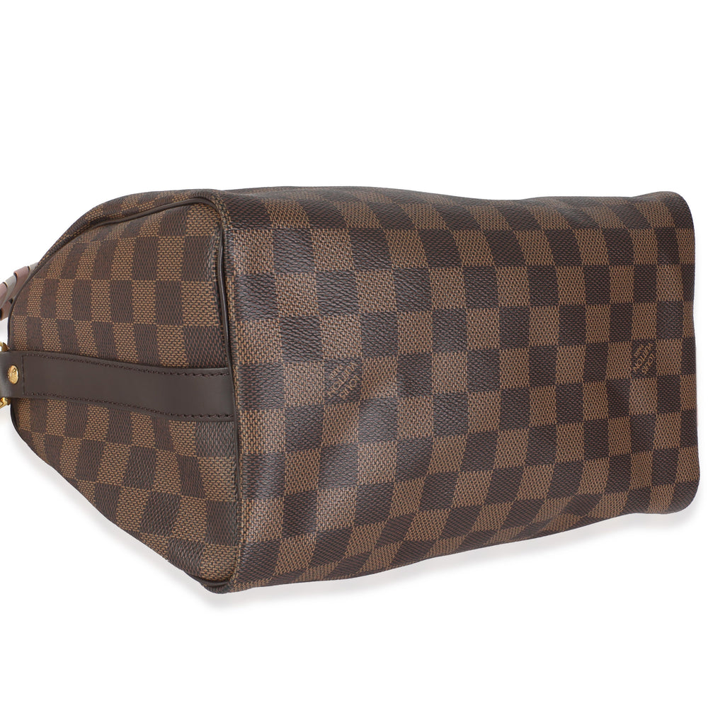 Louis Vuitton Damier Ebene Canvas Braided Speedy Bandouliere 25