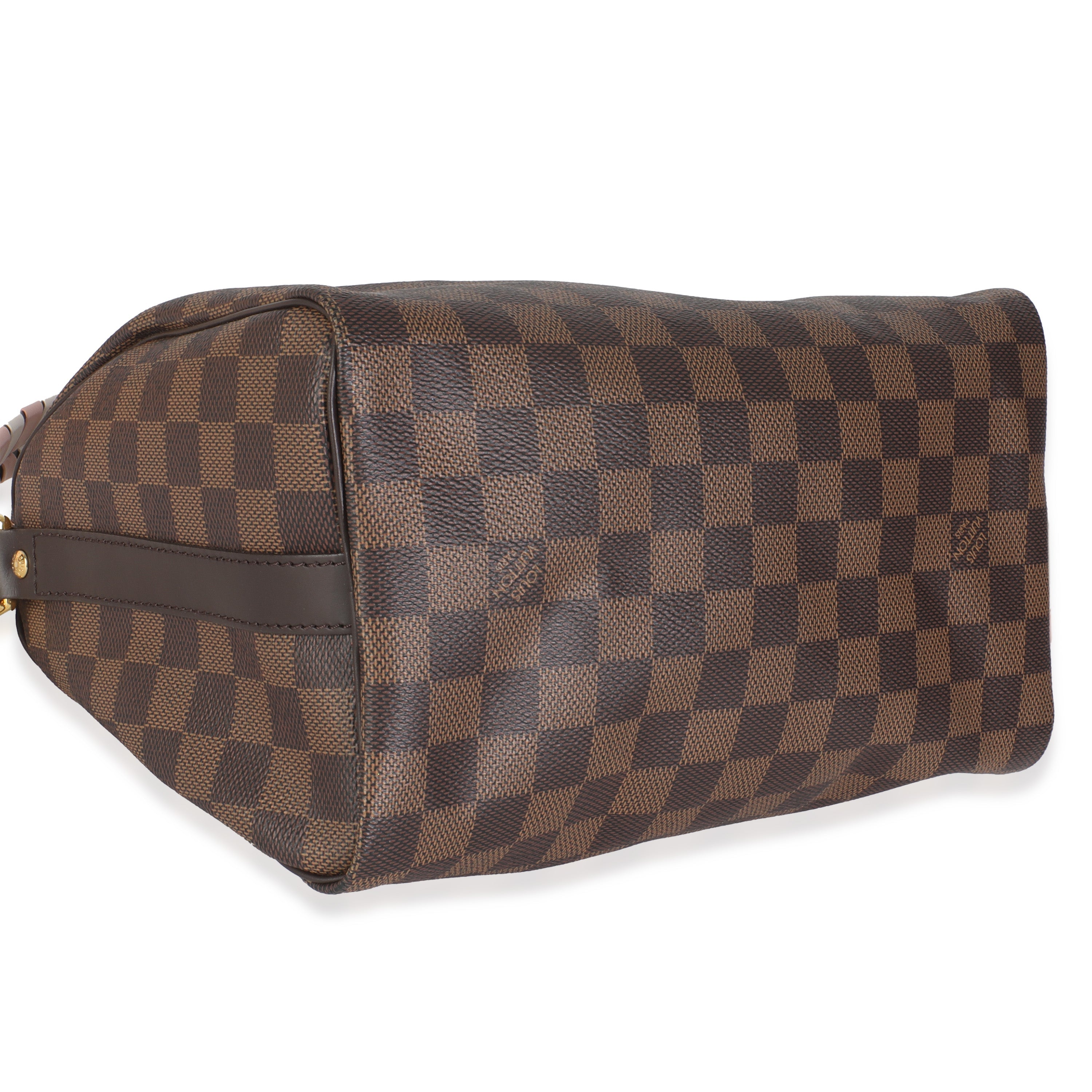 Louis Vuitton Damier Ebene Canvas Braided Speedy Bandouliere 25