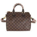 Louis Vuitton Damier Ebene Canvas Braided Speedy Bandouliere 25