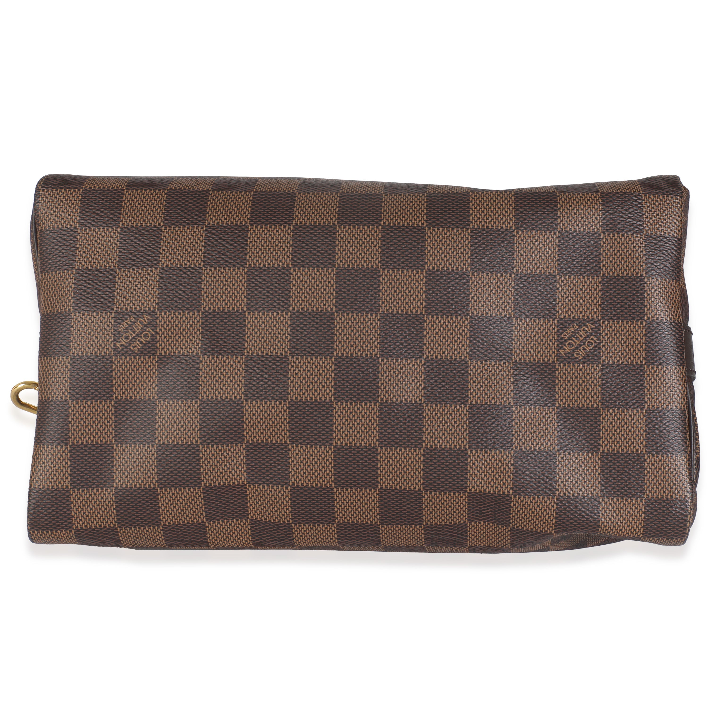 Louis Vuitton Damier Ebene Canvas Braided Speedy Bandouliere 25